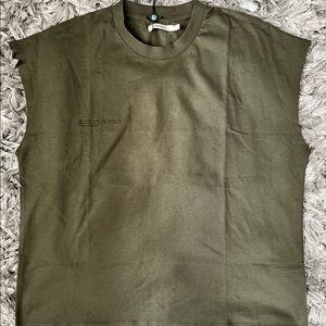 Pangaia - Archive Organic Cotton Cropped Shoulder T-Shirt with C-Fiber